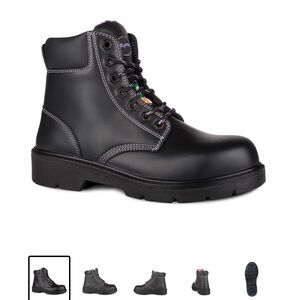 Acton | Prolady, Black Women's Leather Work Boots